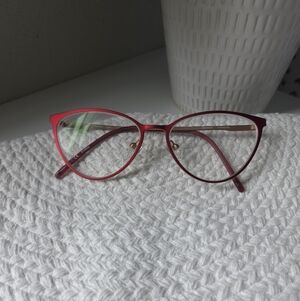Keo Classic Red Cat Eye Frames in Matte finished Classy Chic